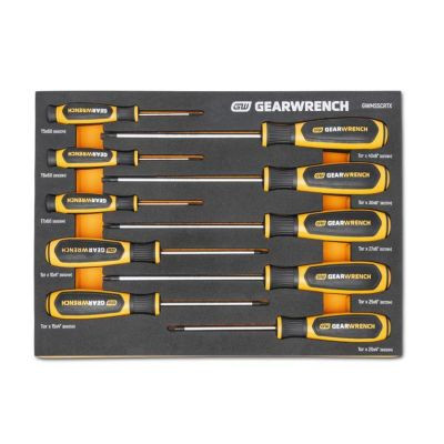 GearWrench 10 Piece Torx&reg; Dual Material Screwdriver Set in Foam Storage Tray
