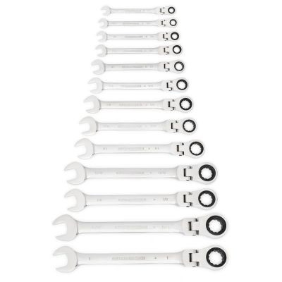 GearWrench 13 Piece 72-Tooth 12 Point Flex Head Ratcheting Combination SAE Wrench Set