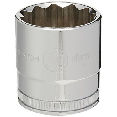 GearWrench 1/2 Inch Drive 12 Point Standard Metric Socket 30mm