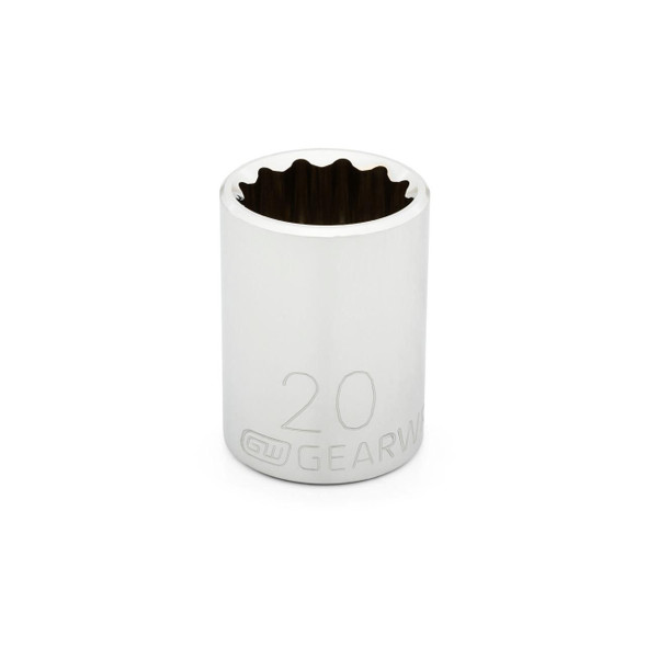 GearWrench 1/2 Inch Drive 12 Point Standard Metric Socket 20mm - 80755D
