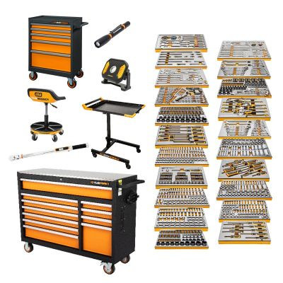 GearWrench 1024 Piece MEGAMOD Master Mechanics Tool Set Inch Premium Modular Foam Trays with Tool Storage