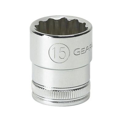 GearWrench 3/8 Inch Drive 12 Point Standard Metric Socket 15mm