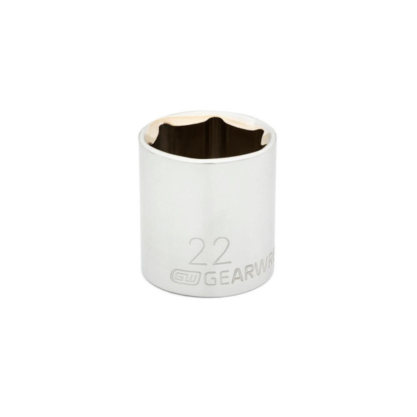 GearWrench 3/8 Inch Drive 6 Point Standard Metric Socket 22mm - 80332
