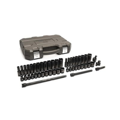 GearWrench 49 Piece 3/8 Inch Drive 6 Point Standard & Deep Impact SAE/Metric Socket Set