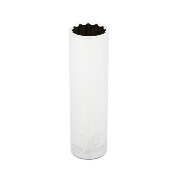 GearWrench 1/2 Inch Drive 12 Point Deep Metric Socket 16mm - 80787