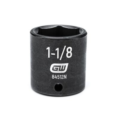 GearWrench 1/2 Inch Drive 6 Point Standard Impact SAE Socket 1-1/8 Inch