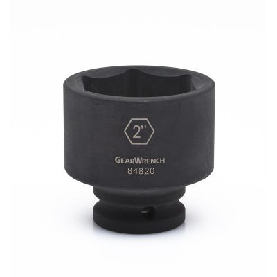 GearWrench 3/4 Inch Drive 6 Point Standard Impact SAE Socket 2 Inch