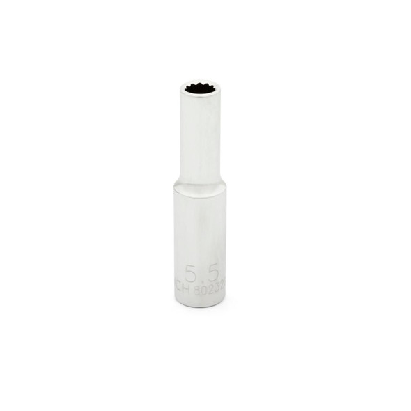 GearWrench 1/4 Inch Drive 12 Point Deep Metric Socket 5.5mm - 80232