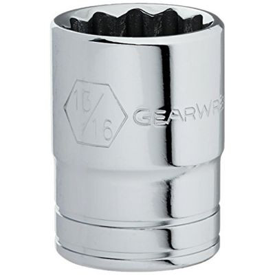GearWrench 1/2 Inch Drive 12 Point Standard SAE Socket 13/16 Inch