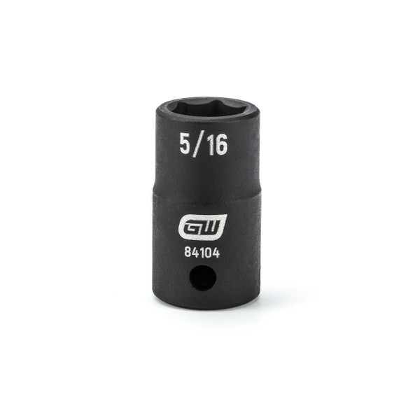 GearWrench 1/4 Inch Drive 6 Point Standard Impact SAE Socket 5/16 Inch - 84104