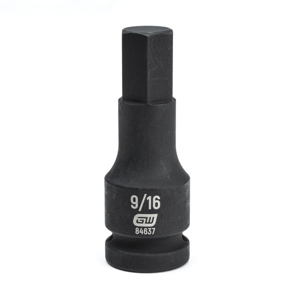 GearWrench 1/2 Inch Drive Hex Bit Impact SAE Socket 9/16 Inch - 84637