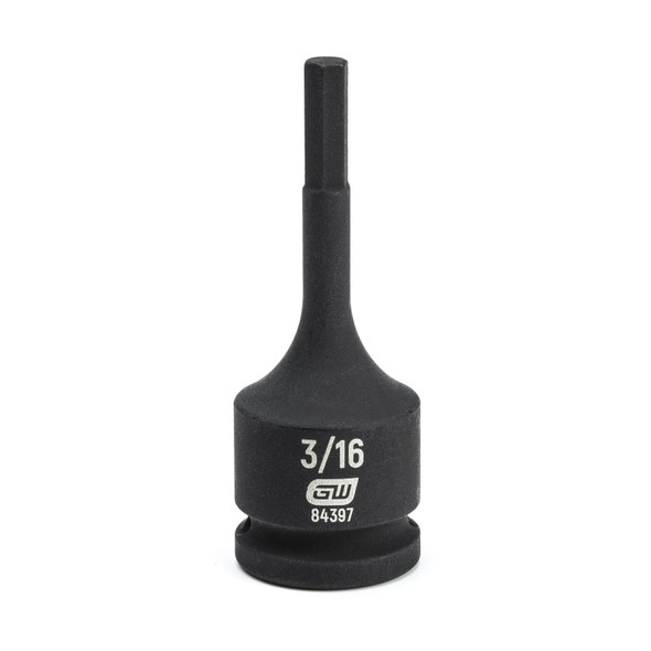 GearWrench 3/8 Inch Drive Hex Bit Impact SAE Socket 3/16 Inch - 84397