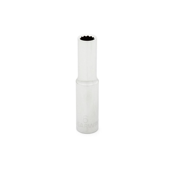 GearWrench 1/4 Inch Drive 12 Point Deep Metric Socket 6mm - 80233