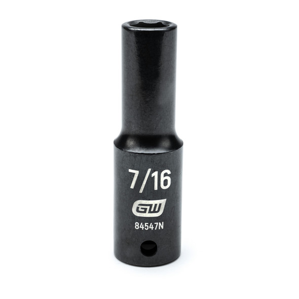 GearWrench 1/2 Inch Drive 6 Point Deep Impact SAE Socket 7/16 Inch - 84547N