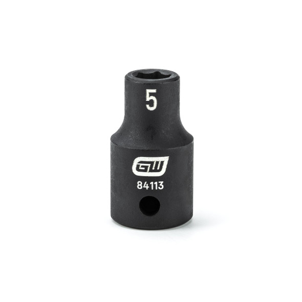 GearWrench 1/4 Inch Drive 6 Point Standard Impact Metric Socket 5mm - 84113