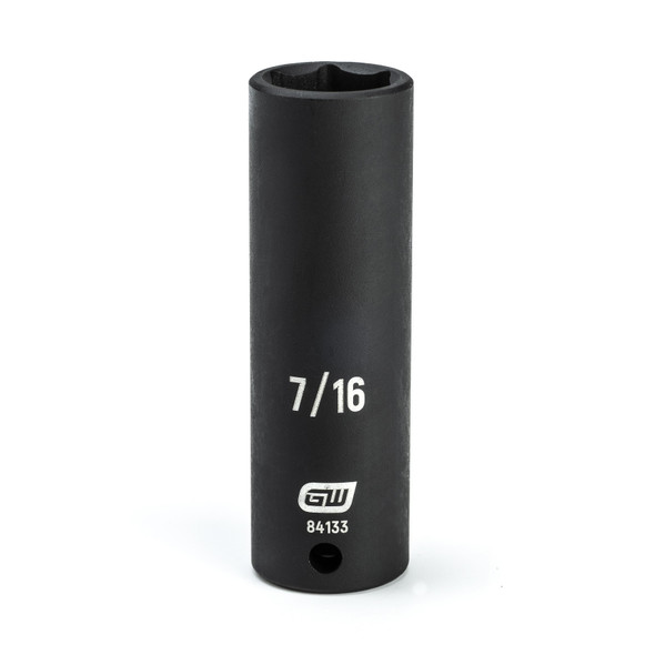 GearWrench 1/4 Inch Drive 6 Point Deep Impact SAE Socket 7/16 Inch - 84133