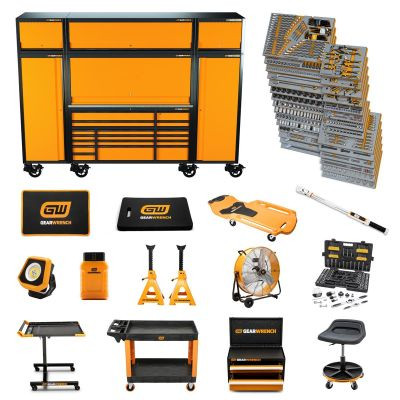 GEARWRENCH 1858 Piece MEGAMOD Mechanics Tool Set in Premium Modular Foam Trays with Tool Storage & Shop Equipment