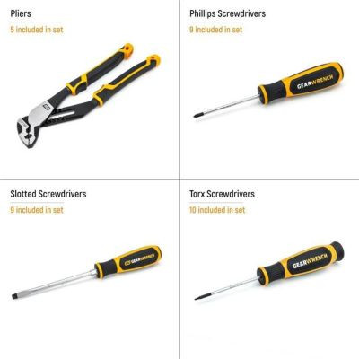 GEARWRENCH 33 Piece Pliers and Screwdrivers Sets in Premium Foam Trays