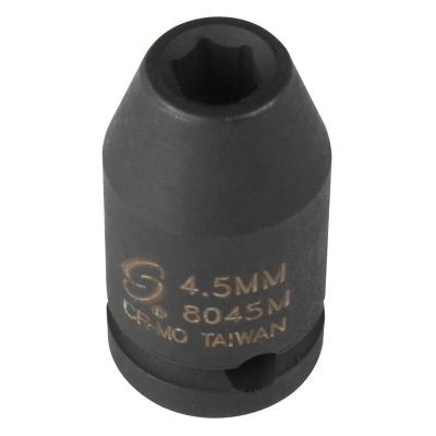Sunex SOCKET IMPACT 4.5MM 1/4IN. DRIVE STD 6 POINT