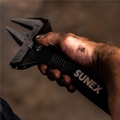SUNEX 12 Inch Wide Jaw Adjustable Wrench 2-5/16 Inch (60mm)