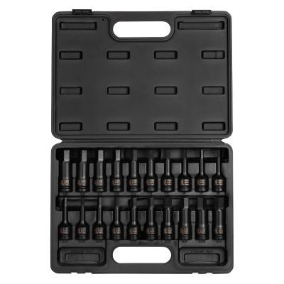 SUNEX 20PC 1/2" DR IMPACT HEX DRIVER MASTER SET