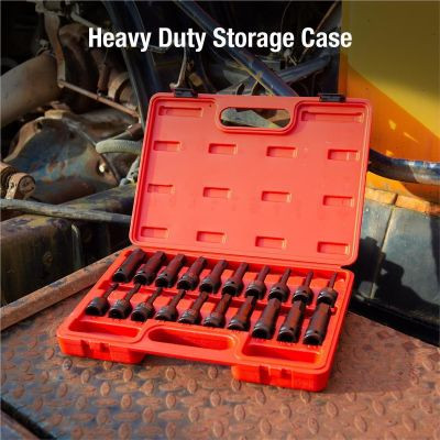 SUNEX 20PC 1/2" DR IMPACT HEX DRIVER MASTER SET