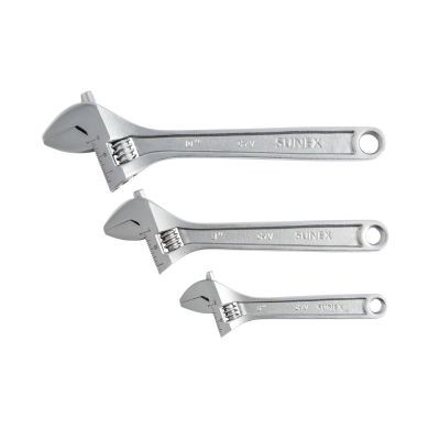 SUNEX 6 inch 8 inch 10 inch Adjustable Wrench Set