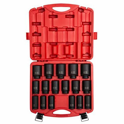 SUNEX 17 PC 3/4" DR METRIC DEEP IMPACT SOCKET SET