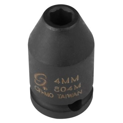 SUNEX SOCKET IMPACT 4MM 1/4IN. DRIVE STD 6 POINT