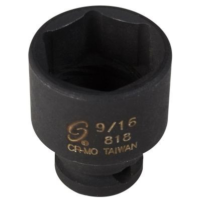 SUNEX SOC 9/16 1/4D IMP 6PT BLK