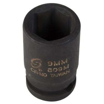 SUNEX SOC 9MM 1/4D IMP 6PT BLK