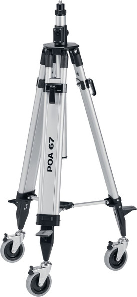 Tripods and leveling staffs for optical tools