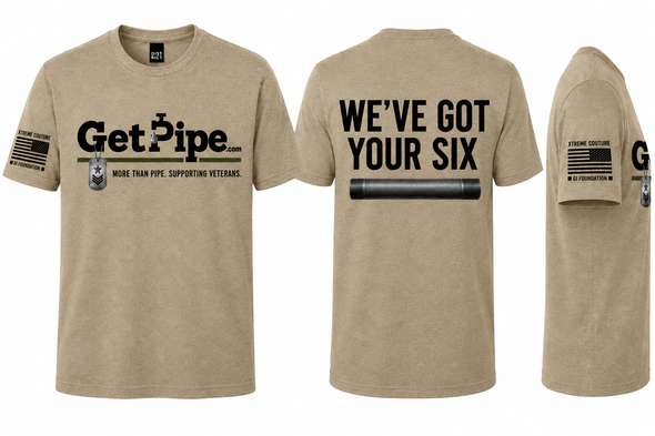 GetPipe “We’ve Got Your Six” Veterans Support T-Shirt