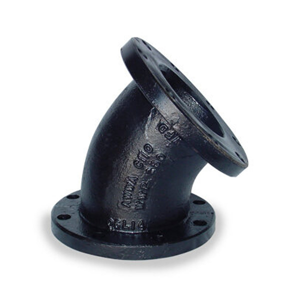 150 lb. Ductile Iron Flanged 45 Degree Elbow
