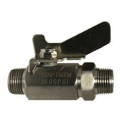Midland M x M Stainless Steel 1000 PSI Mini Ball Valve