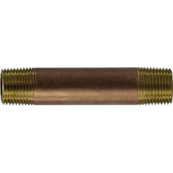 3/8" Diameter Red Brass Nipple