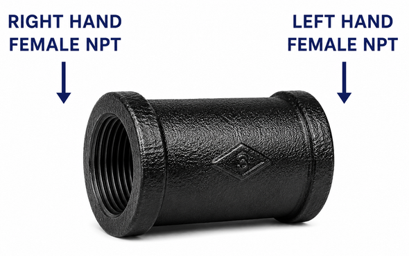 150# Black Malleable Iron Right & Left Coupling