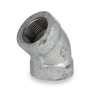 300# Extra Heavy Galvanized Malleable Iron 45° Elbow