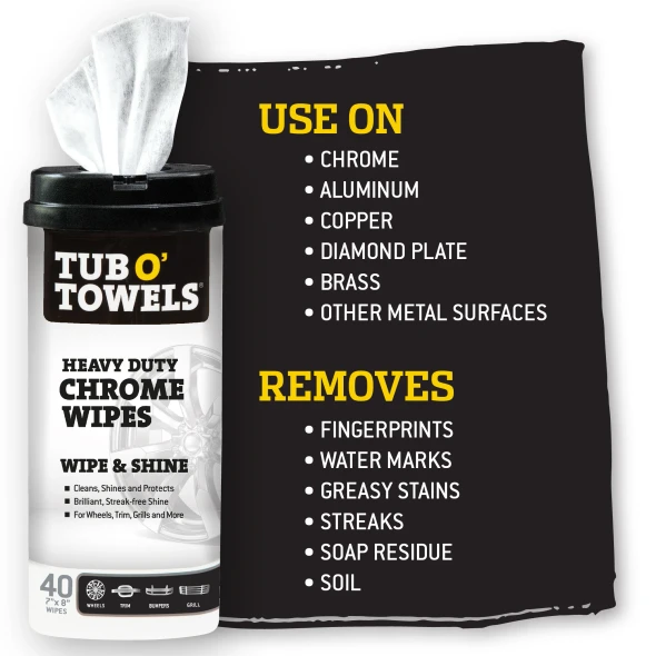 Tub O' Towels Chrome Specialty Cleaning Wipes