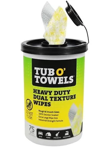 Tub O' Towels Dual Texture Cleaning Wipes