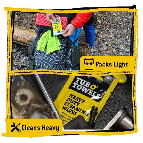 Tub O' Towels Heavy Duty Cleaning Wipes - Portable Packs
