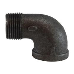 Midland Black Malleable Iron 90 Degree Street Elbow - MPT x FPT