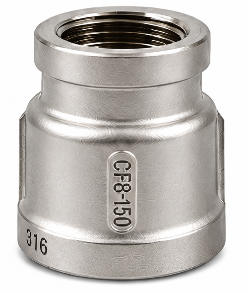 316 Stainless Steel 150# Threaded Reducing Coupling - SP114