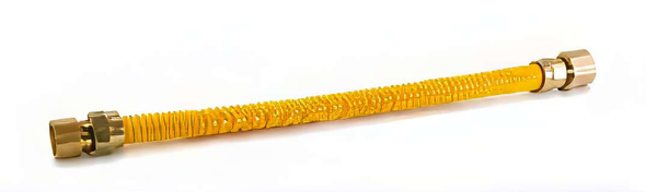 5/8" OD Yellow Coated Gas Connector - 3/4" FIP x 3/4" FIP