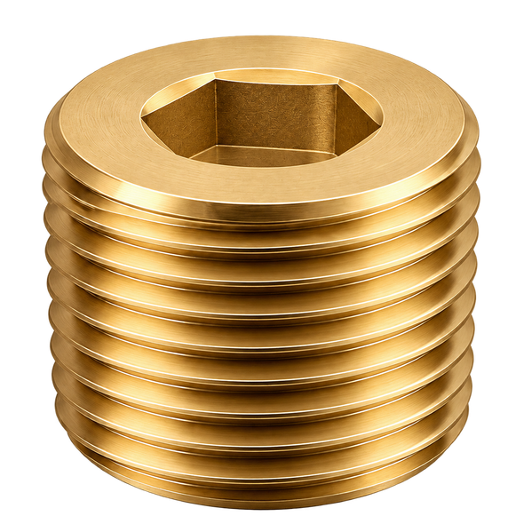 Billco lead-free brass hex socket plug with male pipe threads