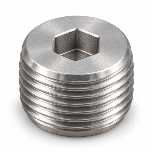 Representative 316 stainless steel 150 lb hex socket threaded plug