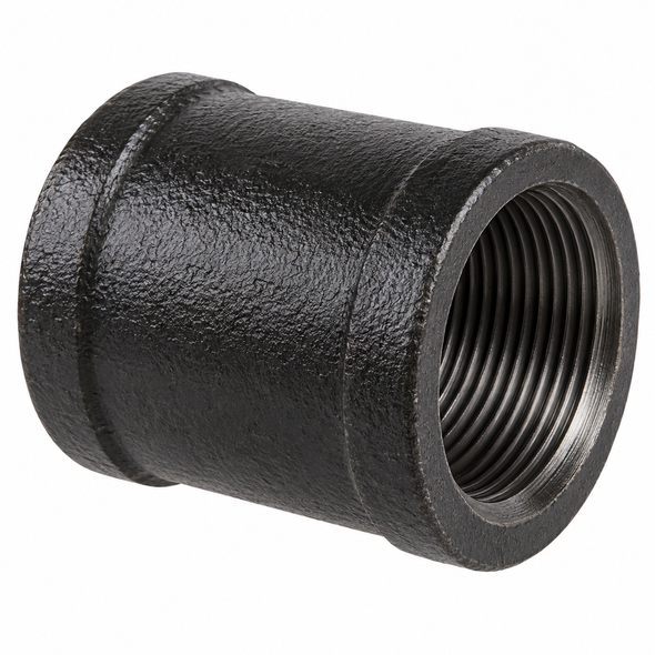 Representative black extra heavy full pipe coupling, 300 lb