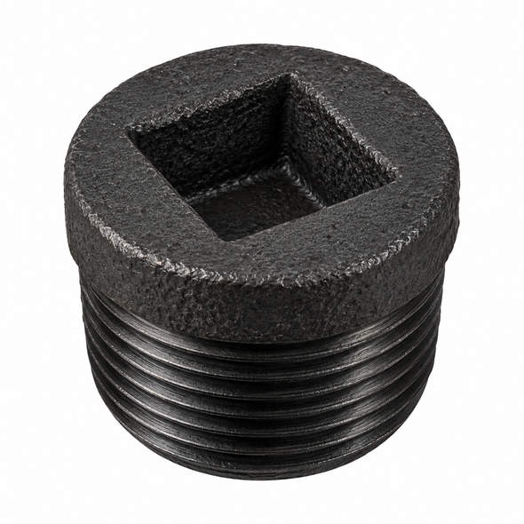 Representative black cast iron square socket plug