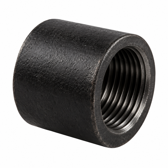 Representative black standard merchant half coupling