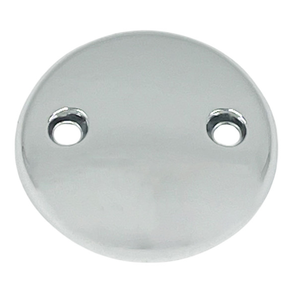 Chrome-Plated Blank 2-Hole Waste/Overflow Plate